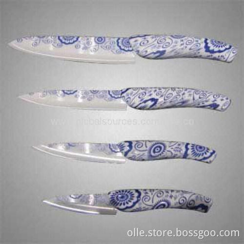 Noble Pattern Blade Ceramic Blade Knife and Scissor Set